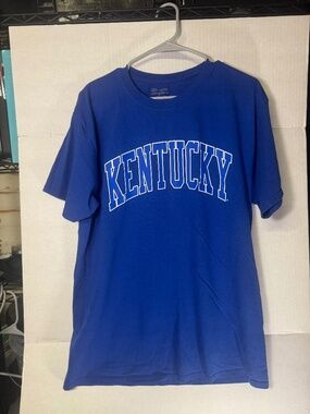 Champion Kentucky Wildcats T-Shirt Men's Large Blue NCAA College Basketball Tee